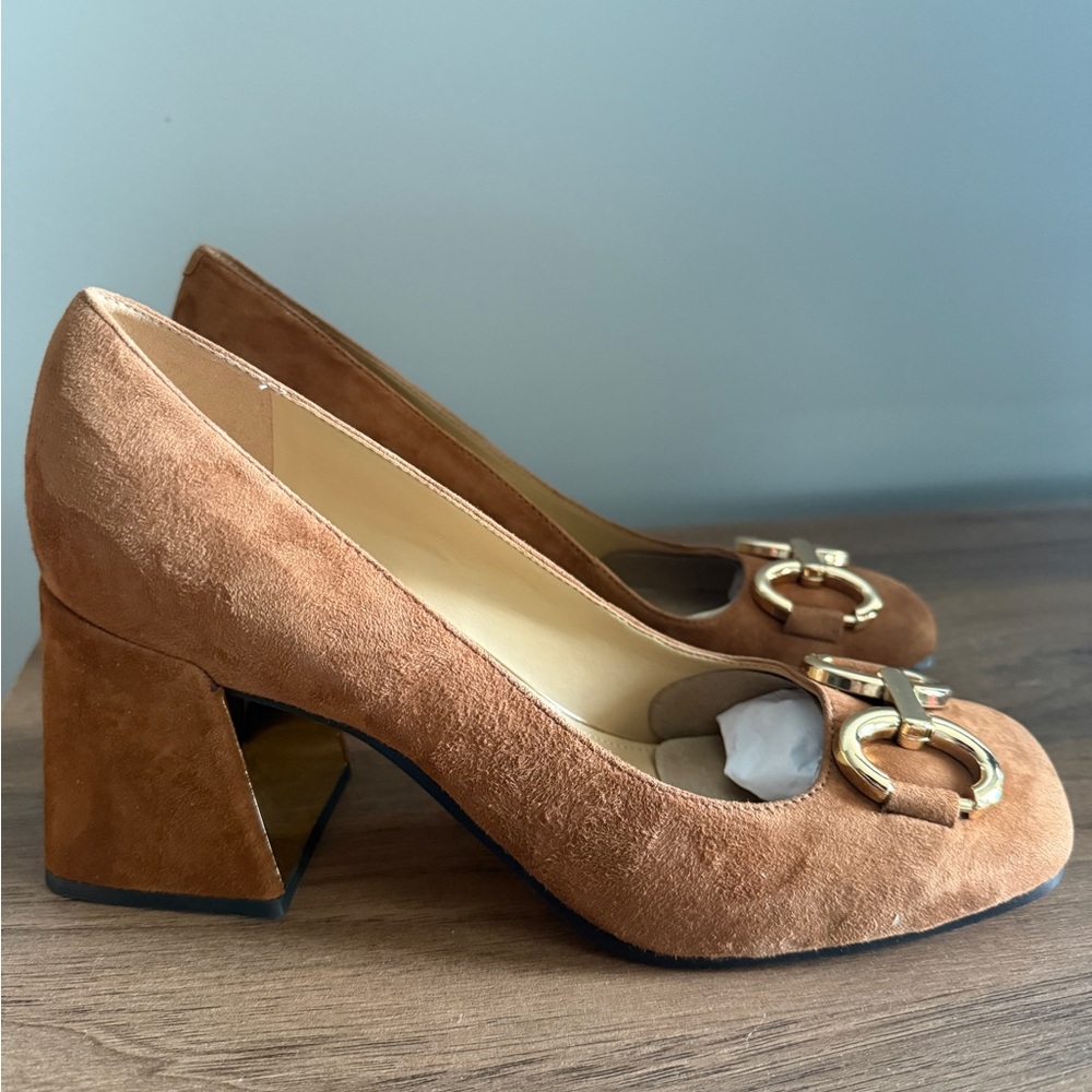 Nine West Brown Suede Block Heels